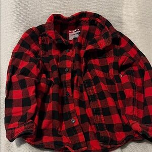 Cat & Jack Red and Black Checkered Shirt